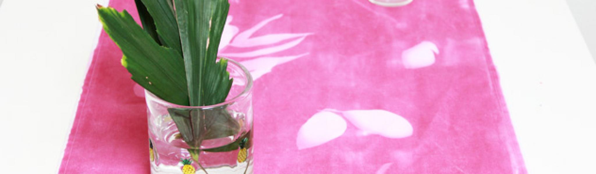 Shadow-Printed Table Runner Shadow-Printed Table Runner