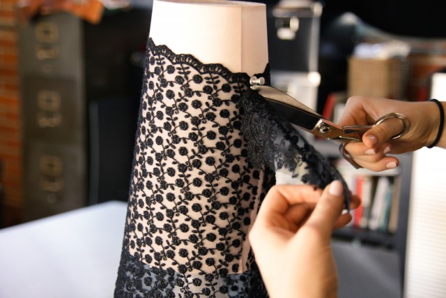 Cut off extra fabric Cut off extra fabric