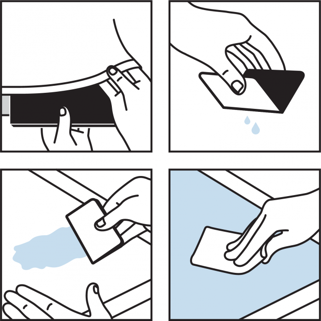 Apply & blot Apply & blot